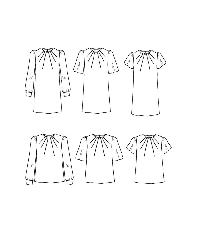 Maison Fauve La Blouse et Robe Miss ZENITH -4 tot 14 jaar - naaipatroon - Engels en Franse instructies