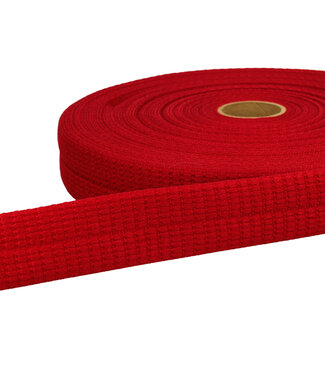 voorgevouwen tresse biais met rib textuur - rood