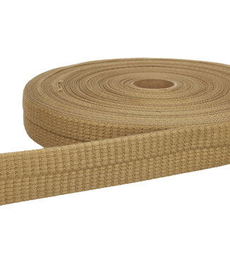 voorgevouwen tresse biais met rib textuur - zand