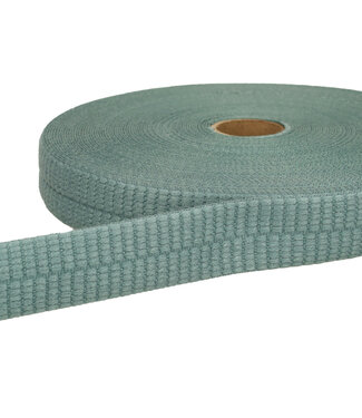 voorgevouwen tresse biais met rib textuur - vergrijsd groen