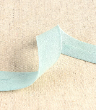 biais double gauze - GOTS - 27mm - mint kleur 10 - PRIJS PER METER