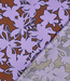 Swafing bruin / lila  bloemen - katoen
