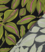 leaves - mosgroen op zwart - viscose