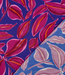 leaves - fuchsia op kobaltblauw - viscose