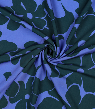 Fiori blu - viscose