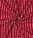 Yarn dyed dobby katoen rood en roze