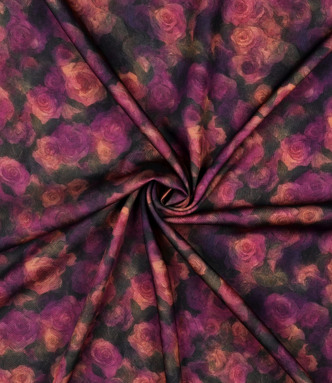 Secret rose garden - gesatineerde viscose