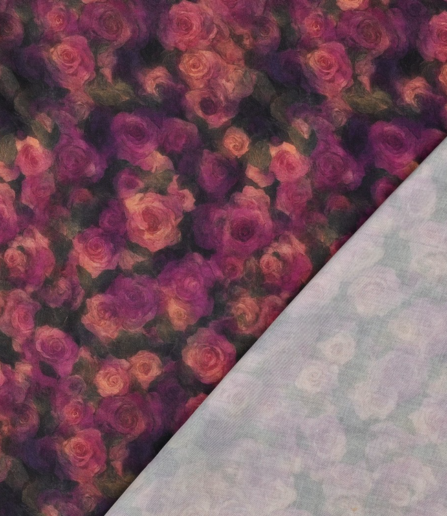 Secret rose garden - gesatineerde viscose