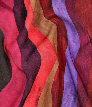 Aubergine sunset waves - ecovero lenzing viscose