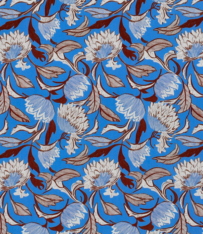 Blauw en bruin - prachtige viscose