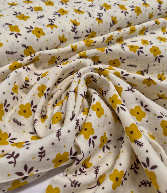 Katia fabrics reindeer flowers - double gauze tetra