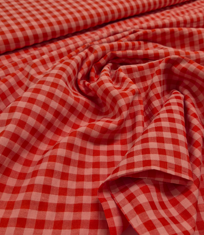 Katia fabrics Red & Pink Gingham vichy