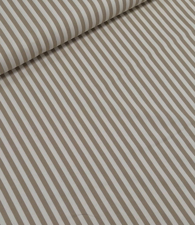 beige gestreept -  prachtige twill gabardine