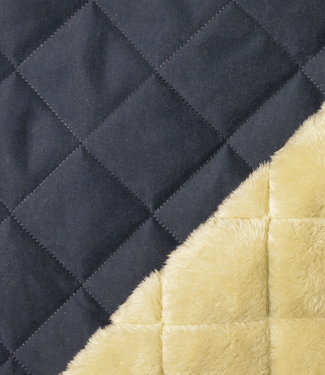 waterafstotende zachte teddy stepper / gematelasseerd midnight blue
