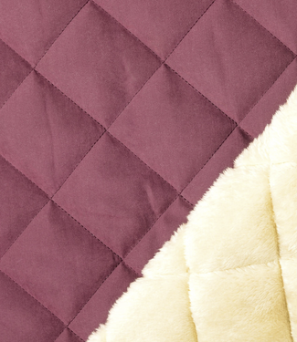 waterafstotende zachte teddy stepper / gematelasseerd bordeaux