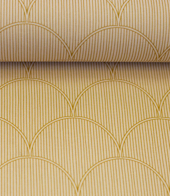 Bloom & Berry scallops creme - canvas