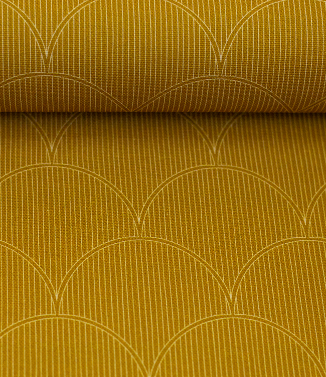Bloom & Berry scallops oker - canvas