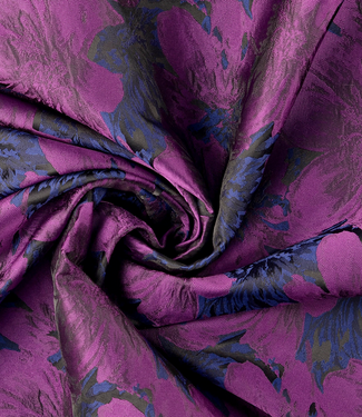 diep blauw en paars - prachtige geweven jacquard