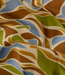 abstract blauw, groen en bruin - viscose twill