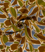 abstract blauw, groen en bruin - viscose twill