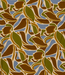 abstract blauw, groen en bruin - viscose twill