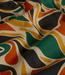 abstract marine, roest en groen - viscose twill