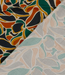 abstract marine, roest en groen - viscose twill