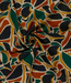 abstract marine, roest en groen - viscose twill