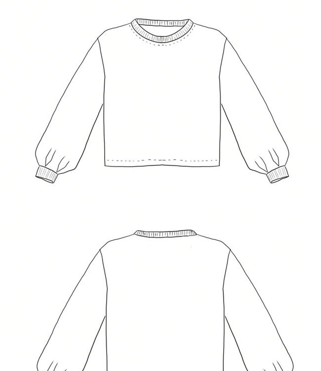 Maison Fauve Le SWEAT Miss GRANITE 4 tot 14 jaar - naaipatroon - Franse en Engelse instructies