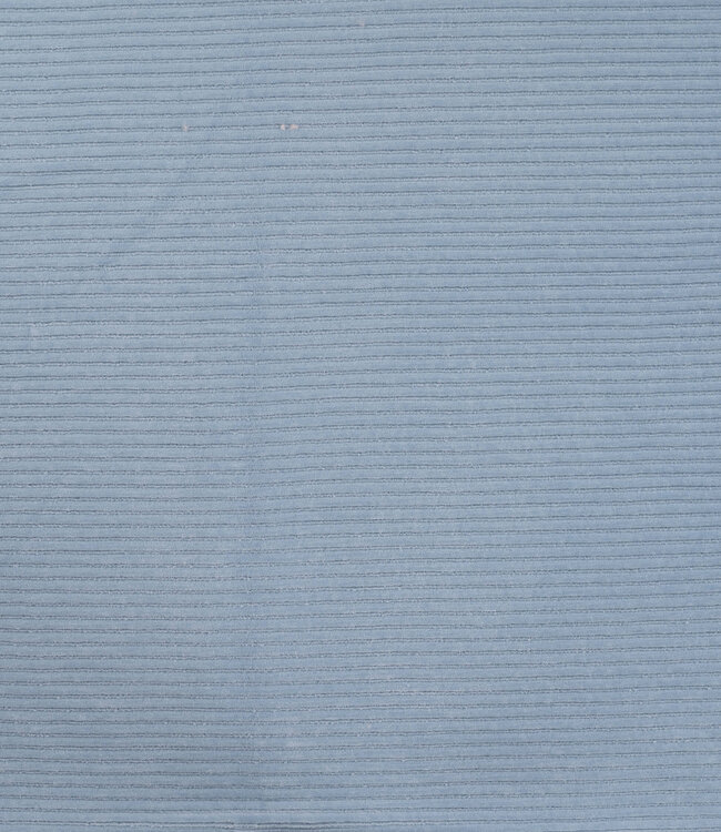 lichtblauw - rekbare corduroy - verticaal geribbeld