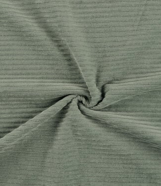 mint - rekbare corduroy - verticaal geribbeld