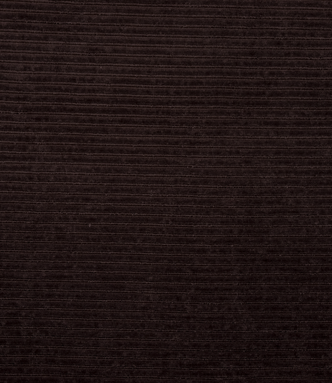 donkerbruin - rekbare corduroy - verticaal geribbeld