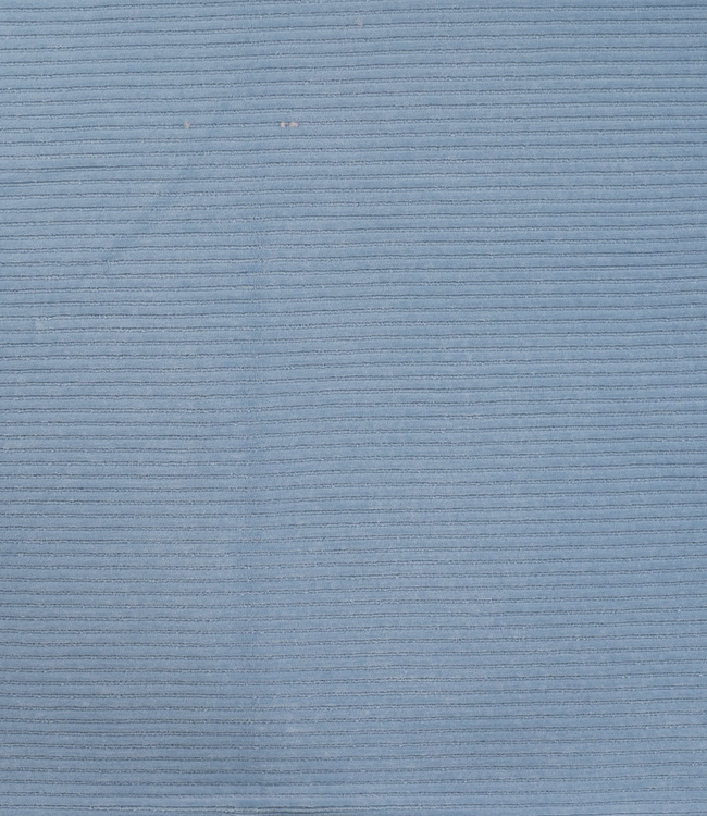 lichtblauw - rekbare corduroy - verticaal geribbeld