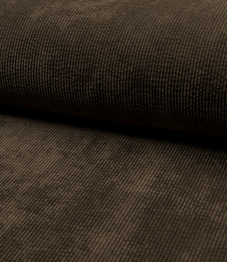 donkerbruin - soepelvallende washed corduroy