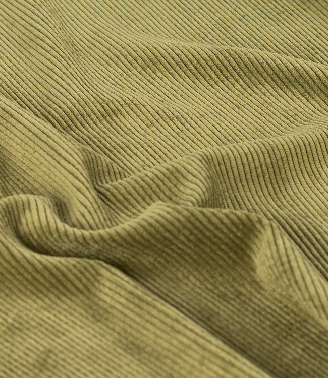 mosgroen - soepelvallende washed corduroy