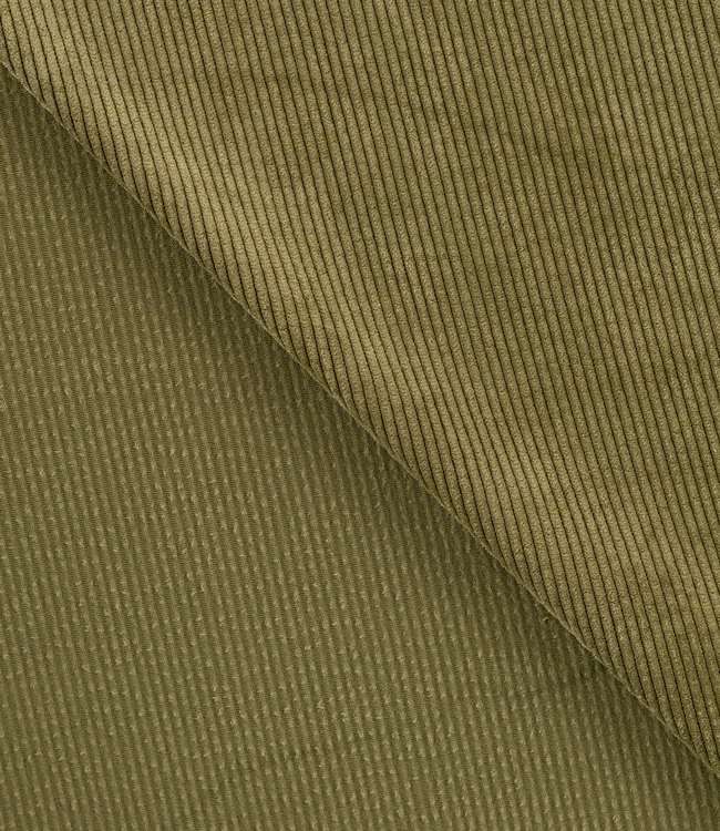 mosgroen - soepelvallende washed corduroy