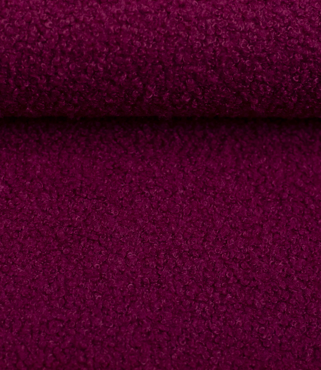 Swafing framboos - teddy boucle double face met fleece
