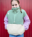 saliegroen - teddy boucle double face met fleece