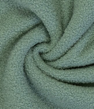 saliegroen - teddy boucle double face met fleece