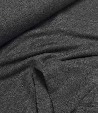 donkergrijs gemeleerd - interlock rayon breisel