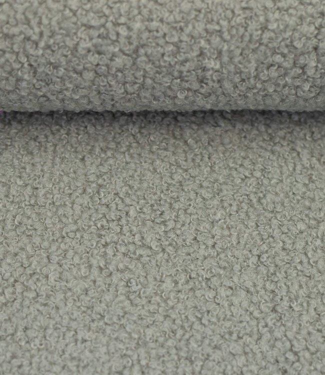 Swafing grijs - teddy boucle double face met fleece