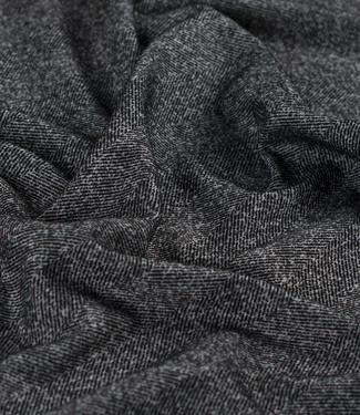 zwart - herringbone wool touch - punta di roma