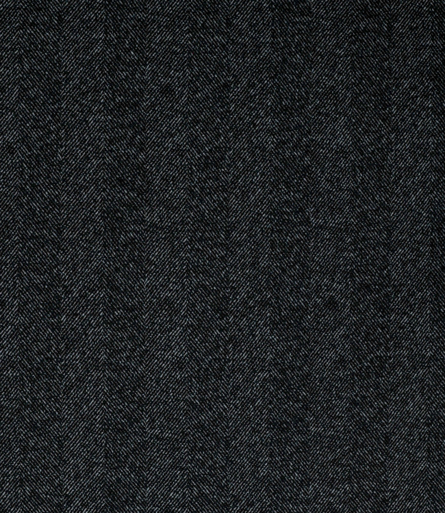 petrol met grijze look - herringbone wool touch - punta di roma