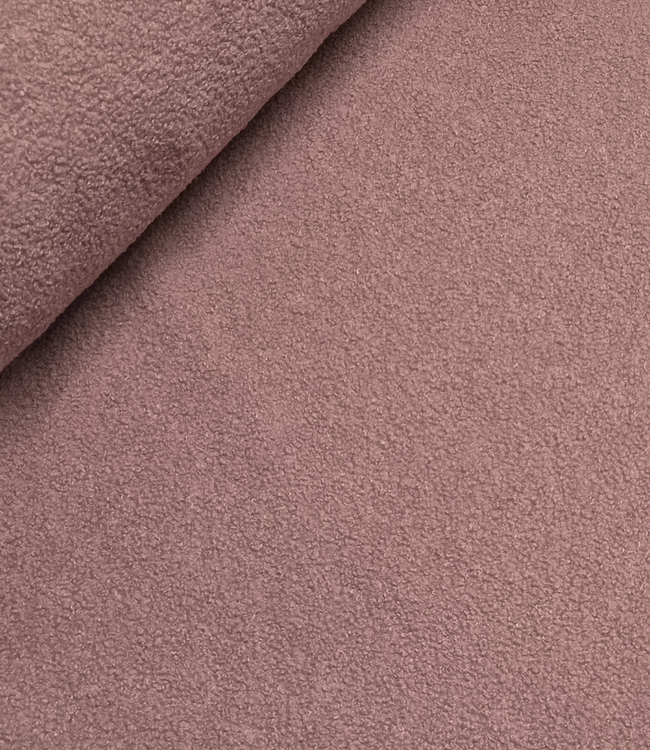 oudroze - teddy boucle double face met fleece