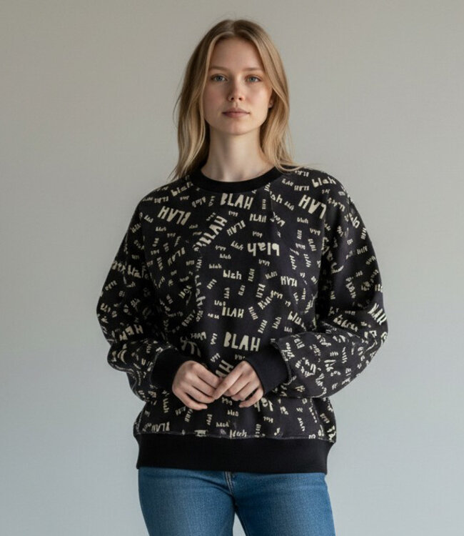 Blah Blah zachte sweater Nachtblauw