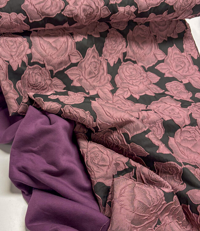 fancy roses - geweven jacquard