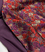 mauve wine bloemen lurex - geweven jacquard