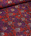 mauve wine bloemen lurex - geweven jacquard