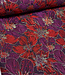 mauve wine bloemen lurex - geweven jacquard