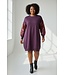 mauve wine bloemen lurex - geweven jacquard